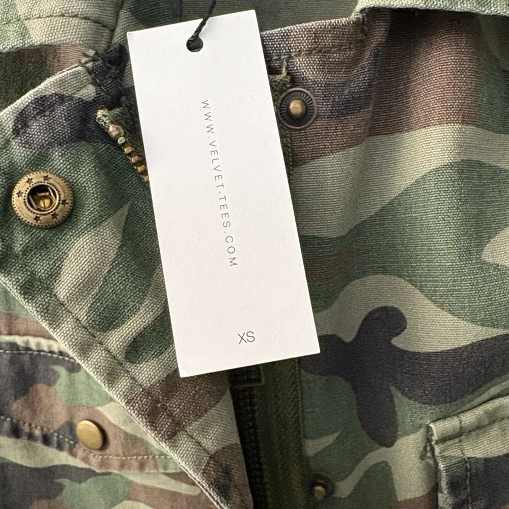 Velvet Graham Spencer Camo Utility Jacket NWT XS Military Cargo Coat